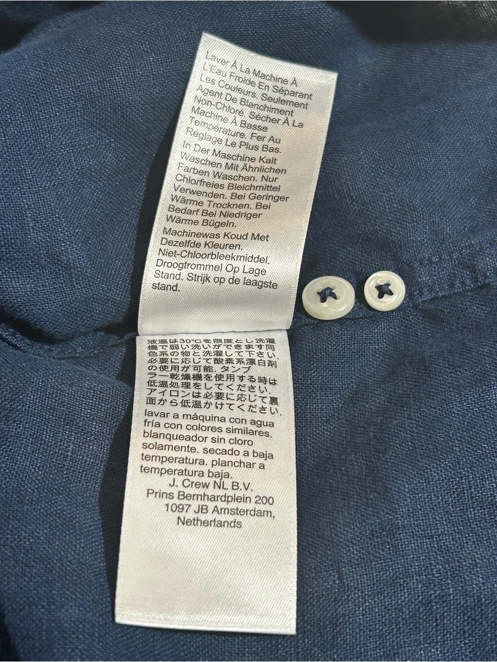 J.Crew Baird McNutt Irish Linen Short-Sleeve Button-Down Shirt – Blue / XL